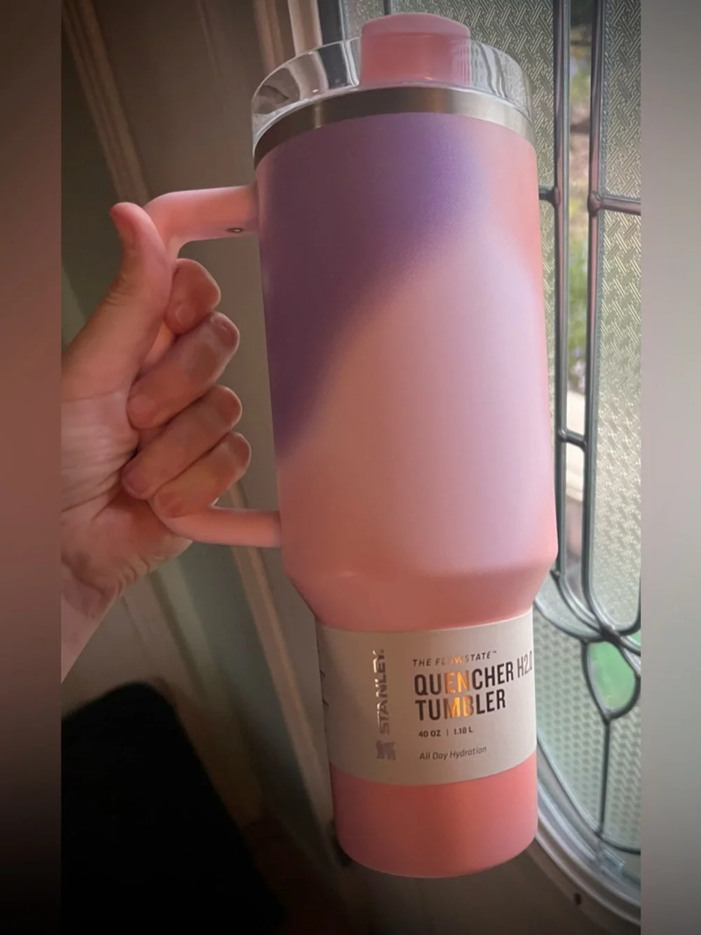 RARE! Stanley Pink/Purple Gradient 40oz Quencher H2.0 Flowstate Tumbler w/ straw - Picture 6 of 6